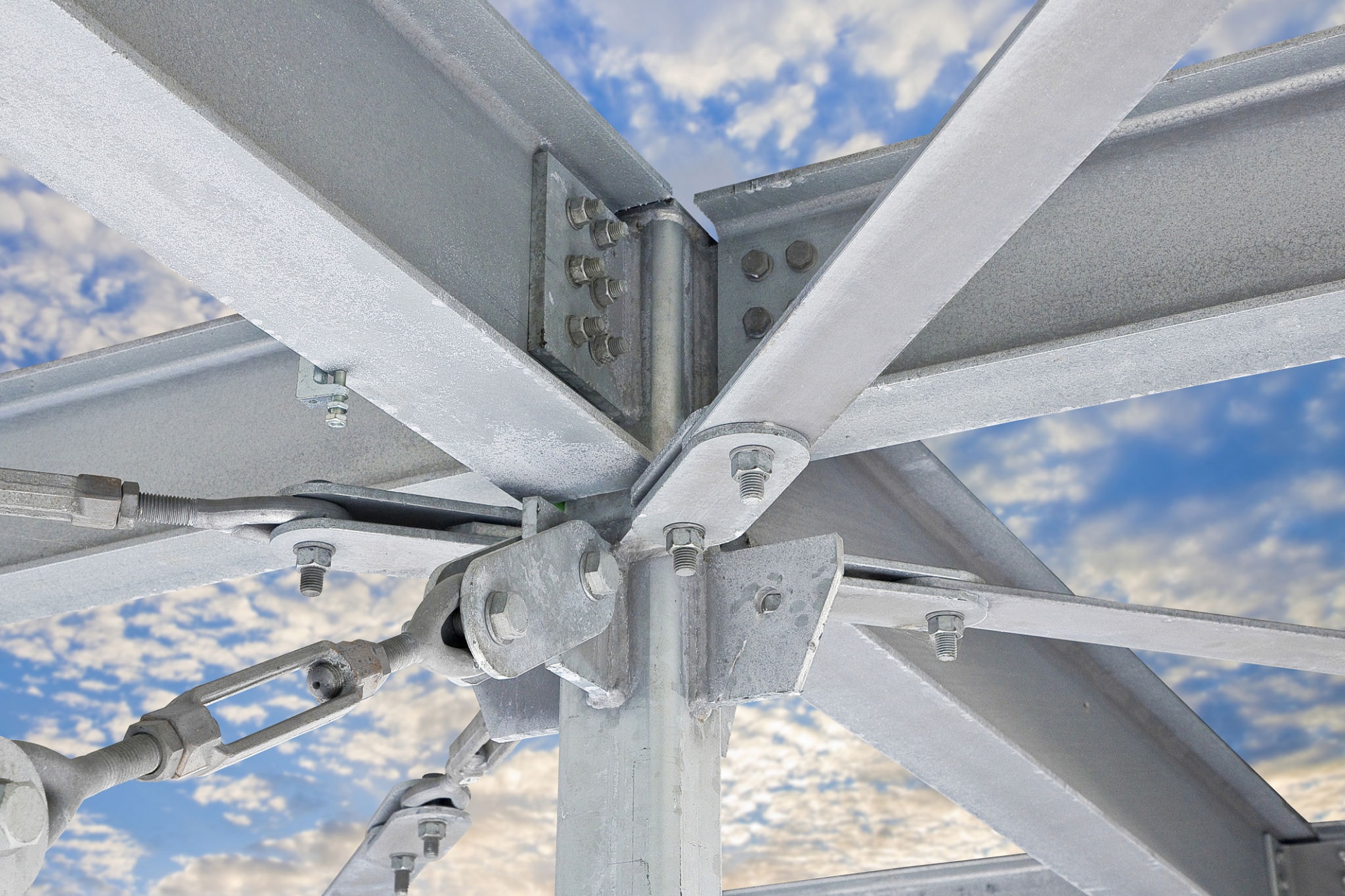 Industrial abrasive blasting surface preparation on structural steel